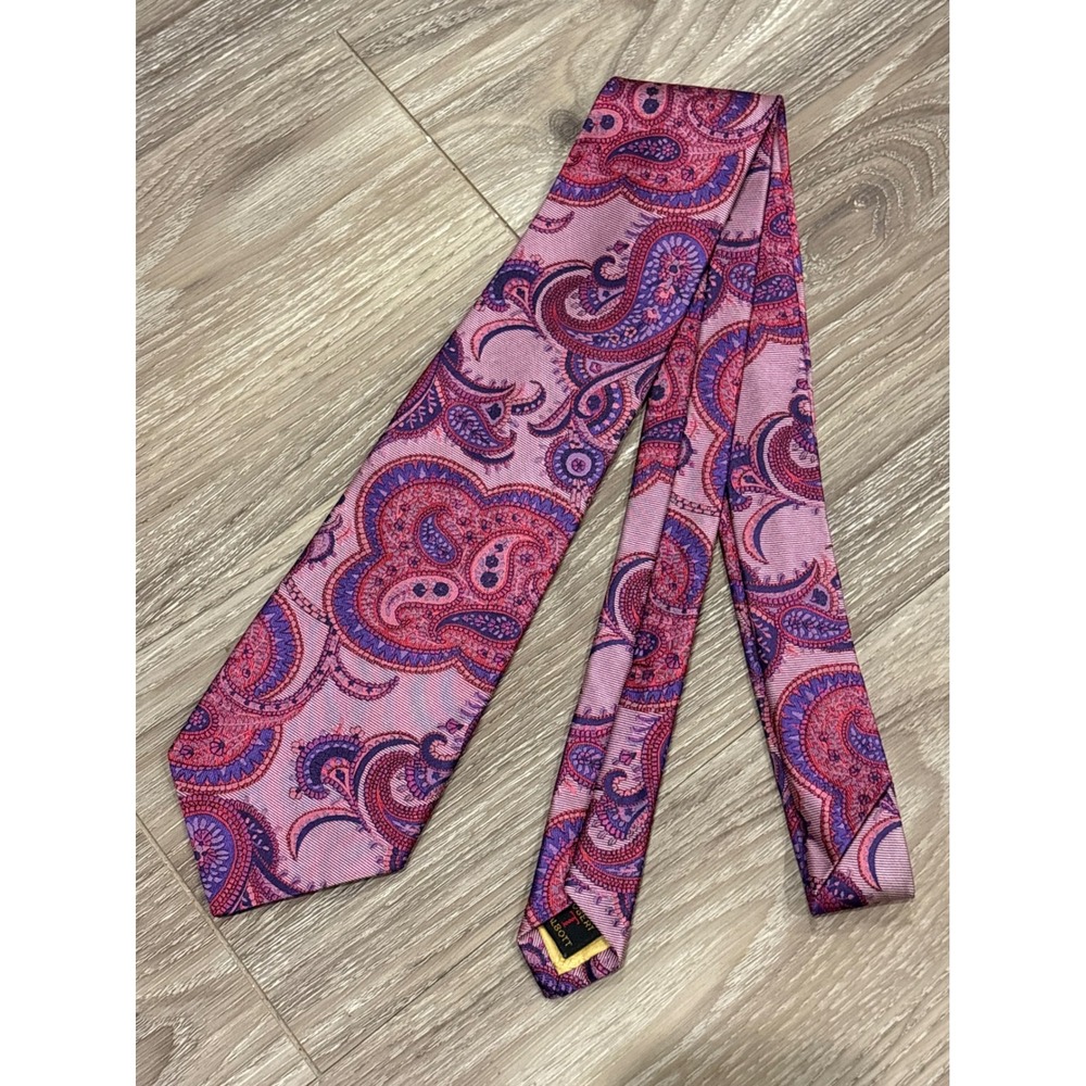 Robert Talbott Best of Class Nordstrom Pink Purple Paisley Silk Tie 37919E0 04